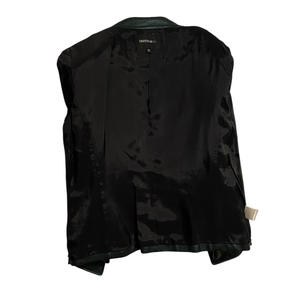 Lafayette 148 New York metallic green lambskin jacket - Picture 11 of 15